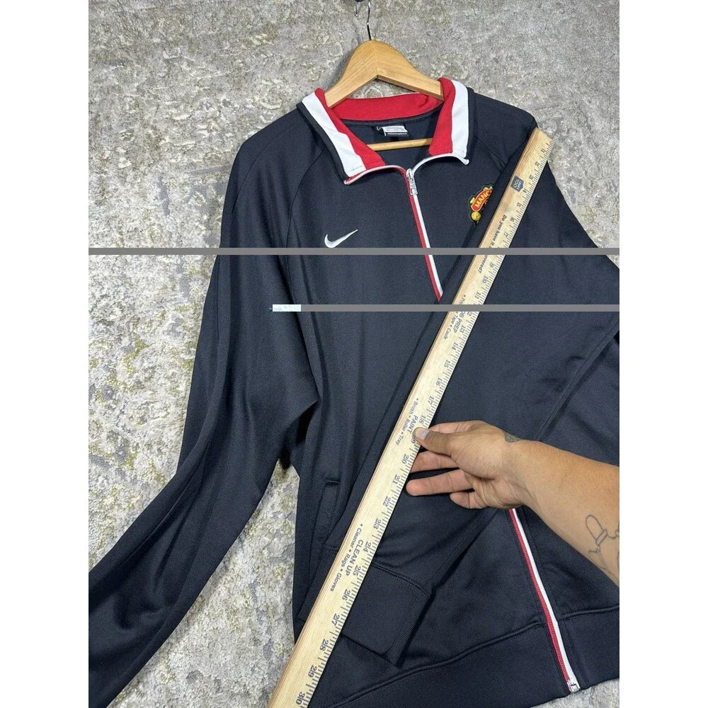 VTG Nike Manchester United 2012-13 Track Jacket Mens 2XL Black Red White